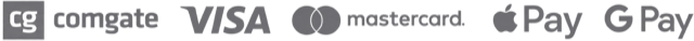 Comgate · Visa · Mastercard · Apple Pay · Google Pay